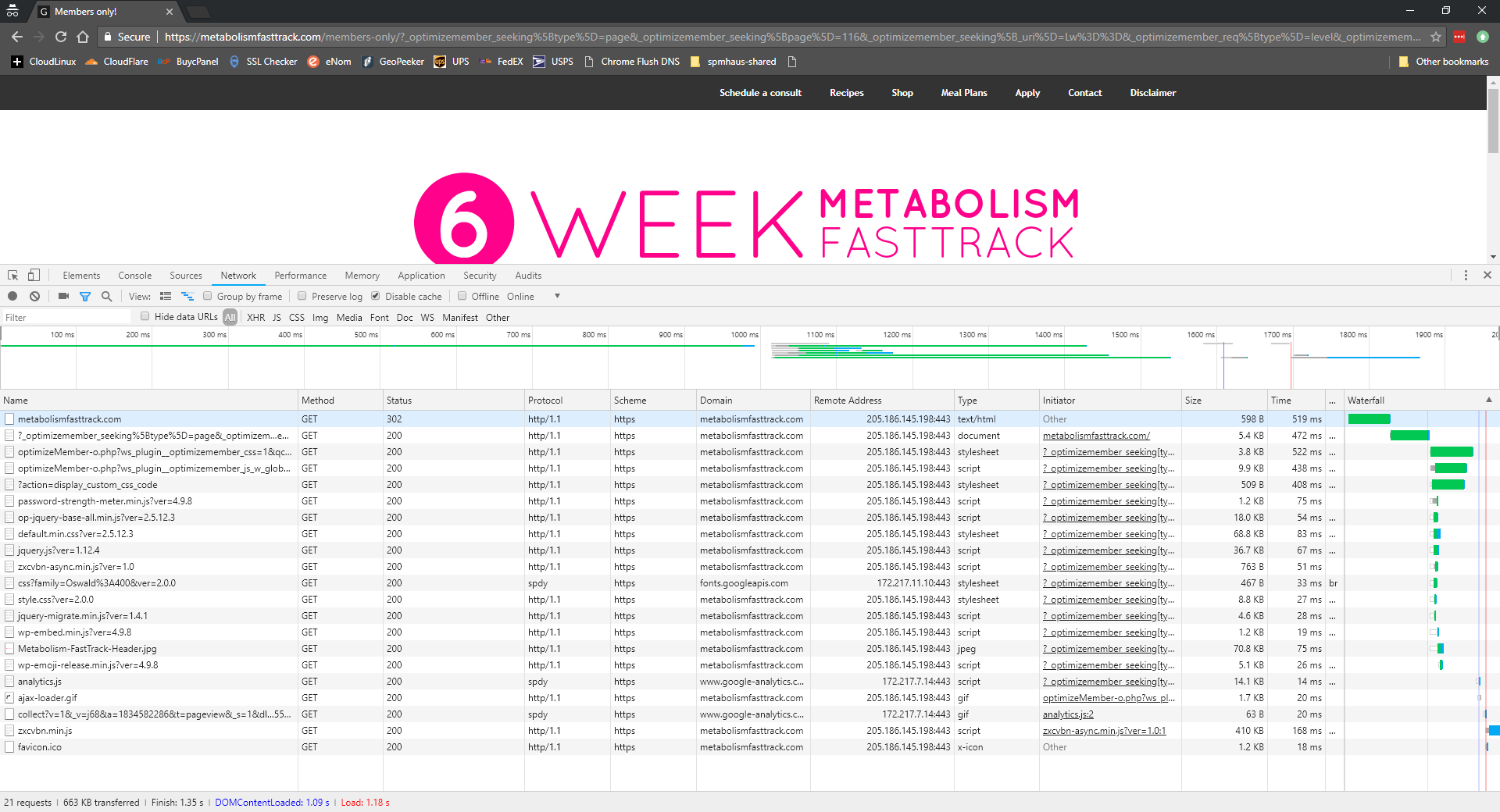 www.metabolismfasttrack.com Speed Comparison Before