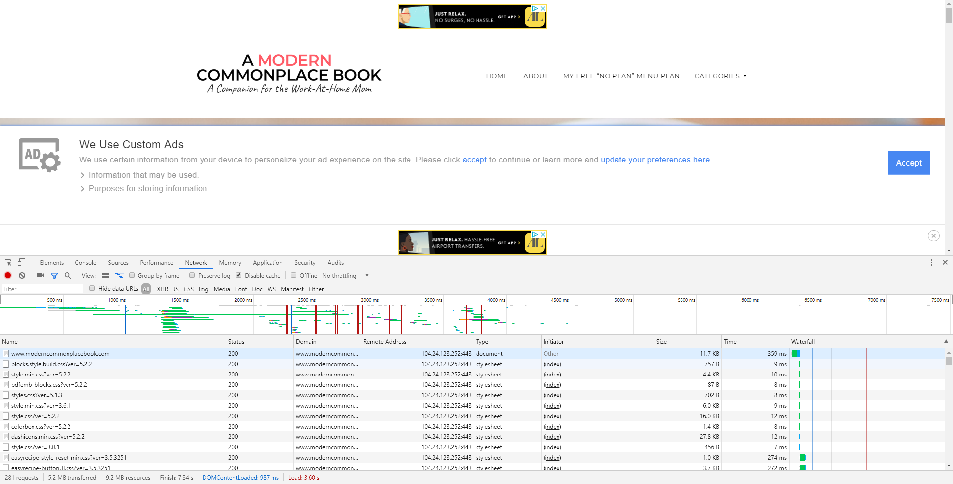 www.moderncommonplacebook.com Speed Comparison After