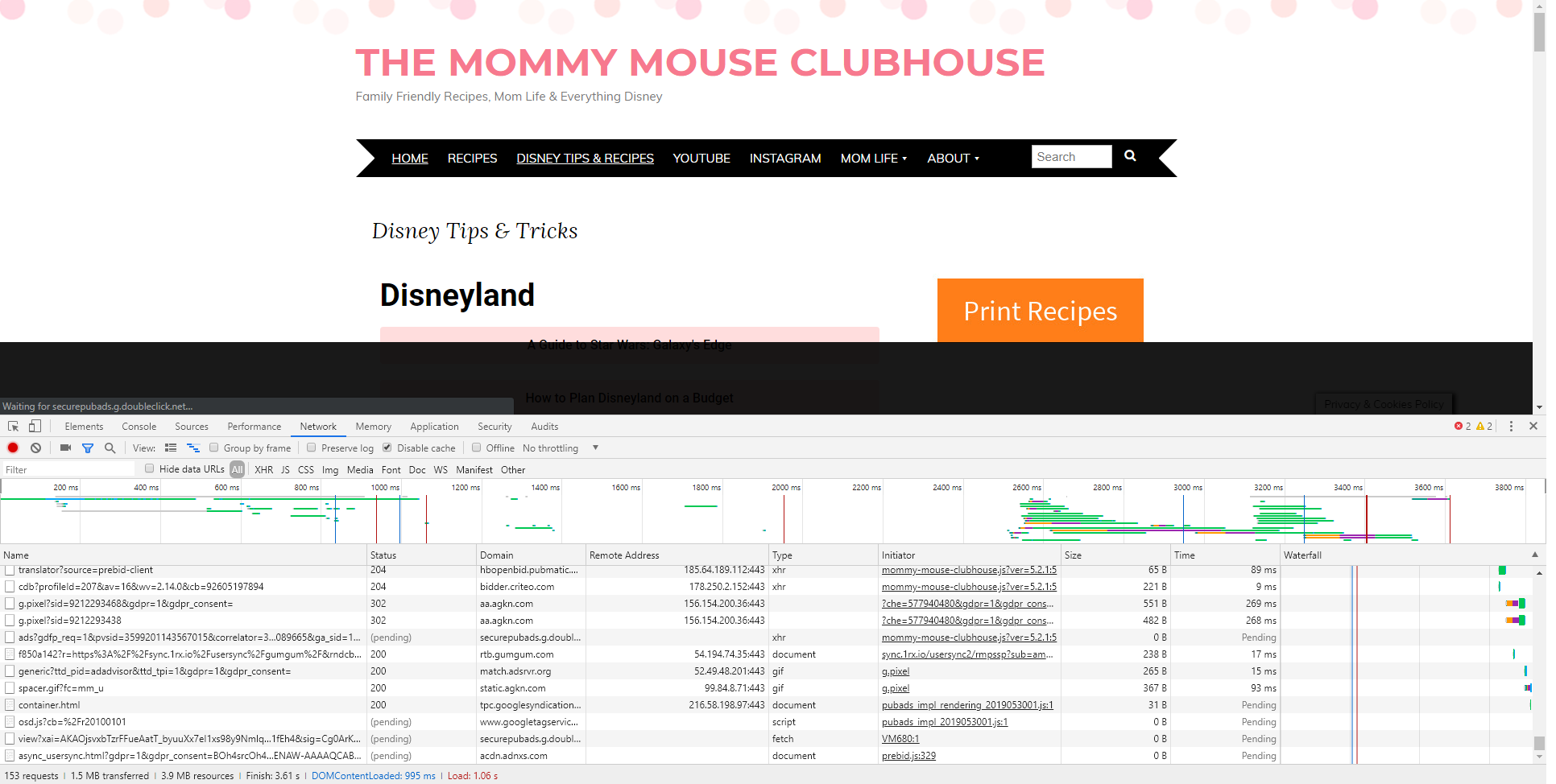 www.mommymouseclubhouse.com Speed Comparison After