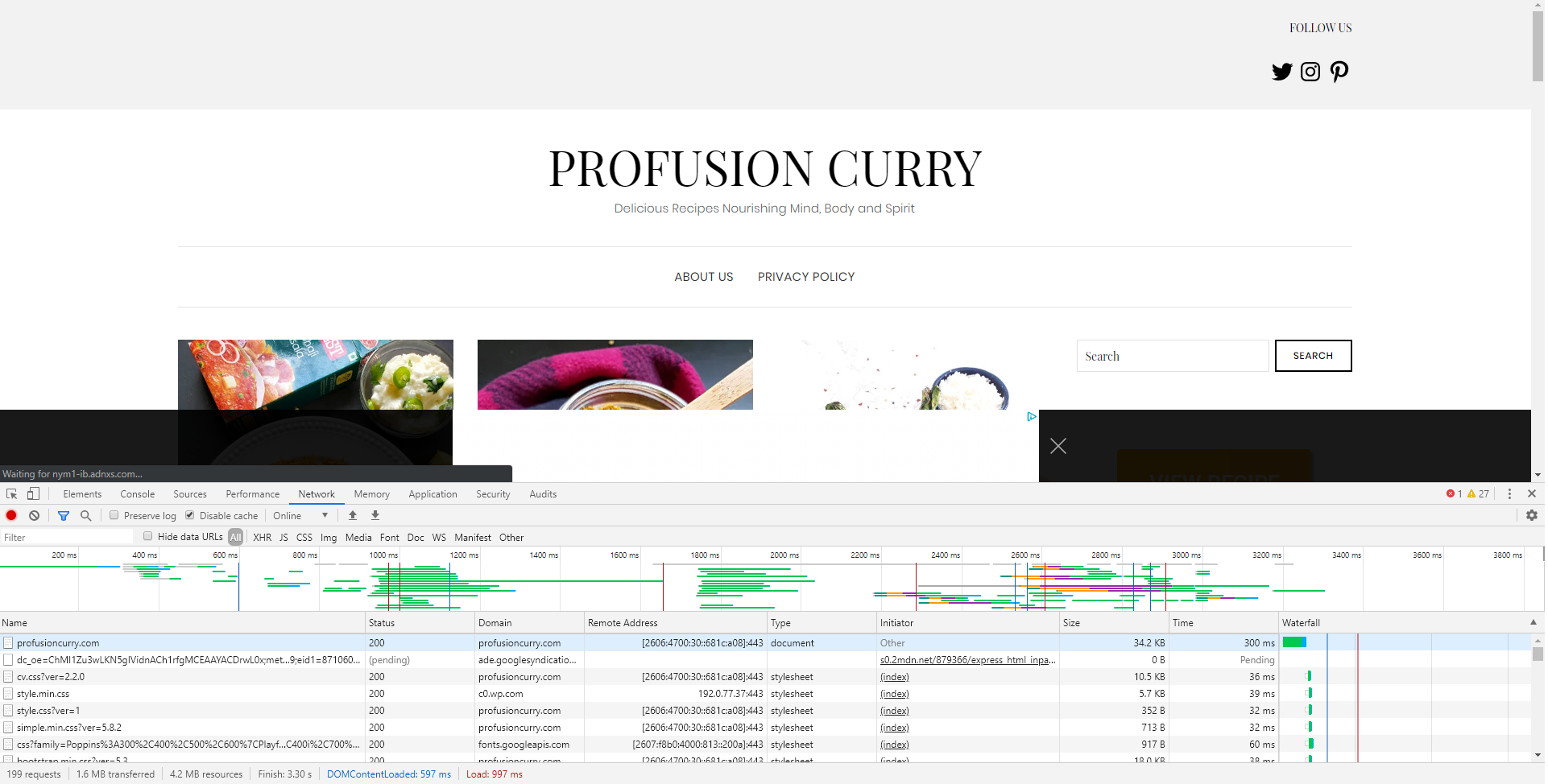 www.profusioncurry.com Speed Comparison After