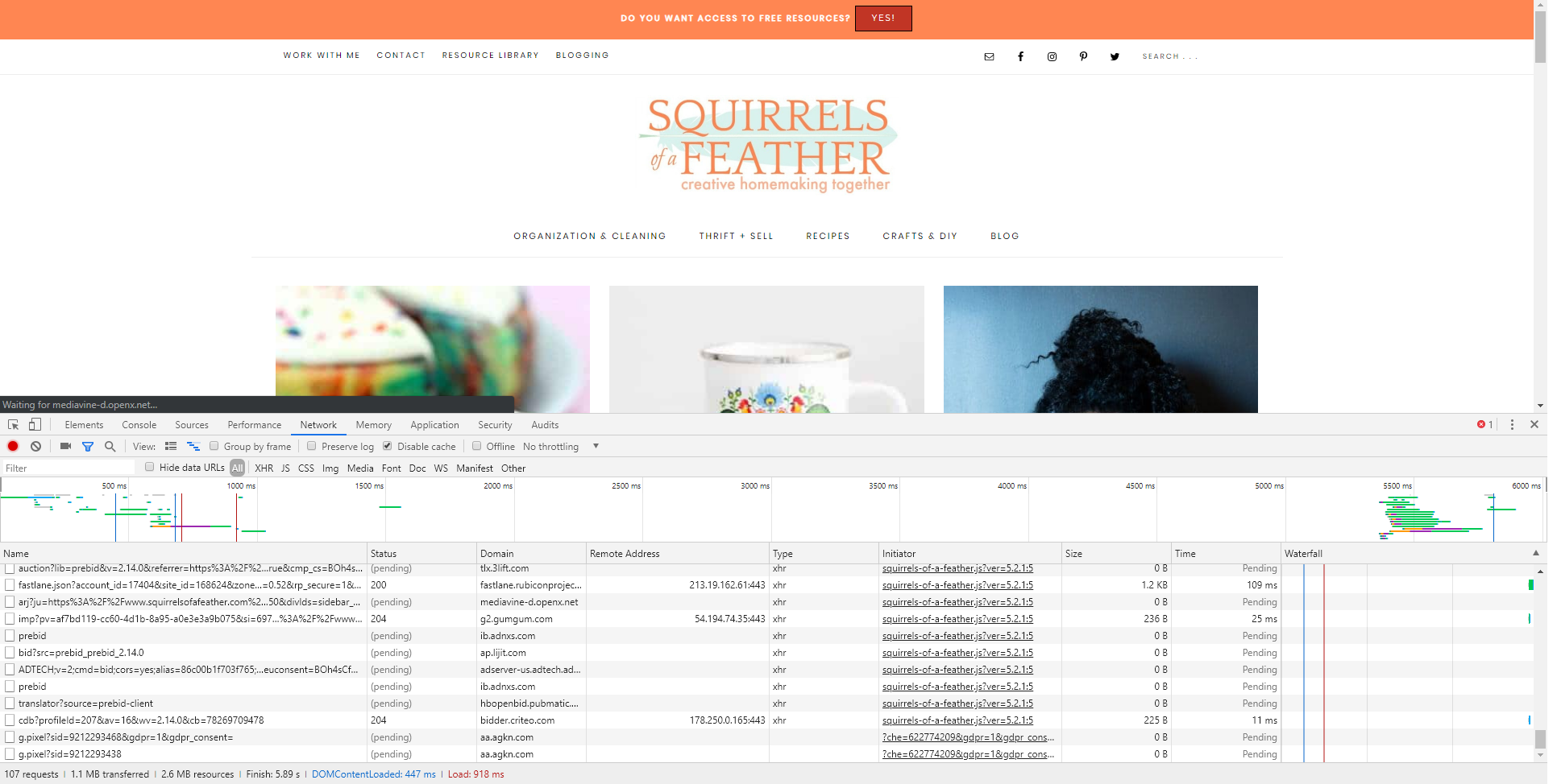 www.squirrelsofafeather.com Speed Comparison After