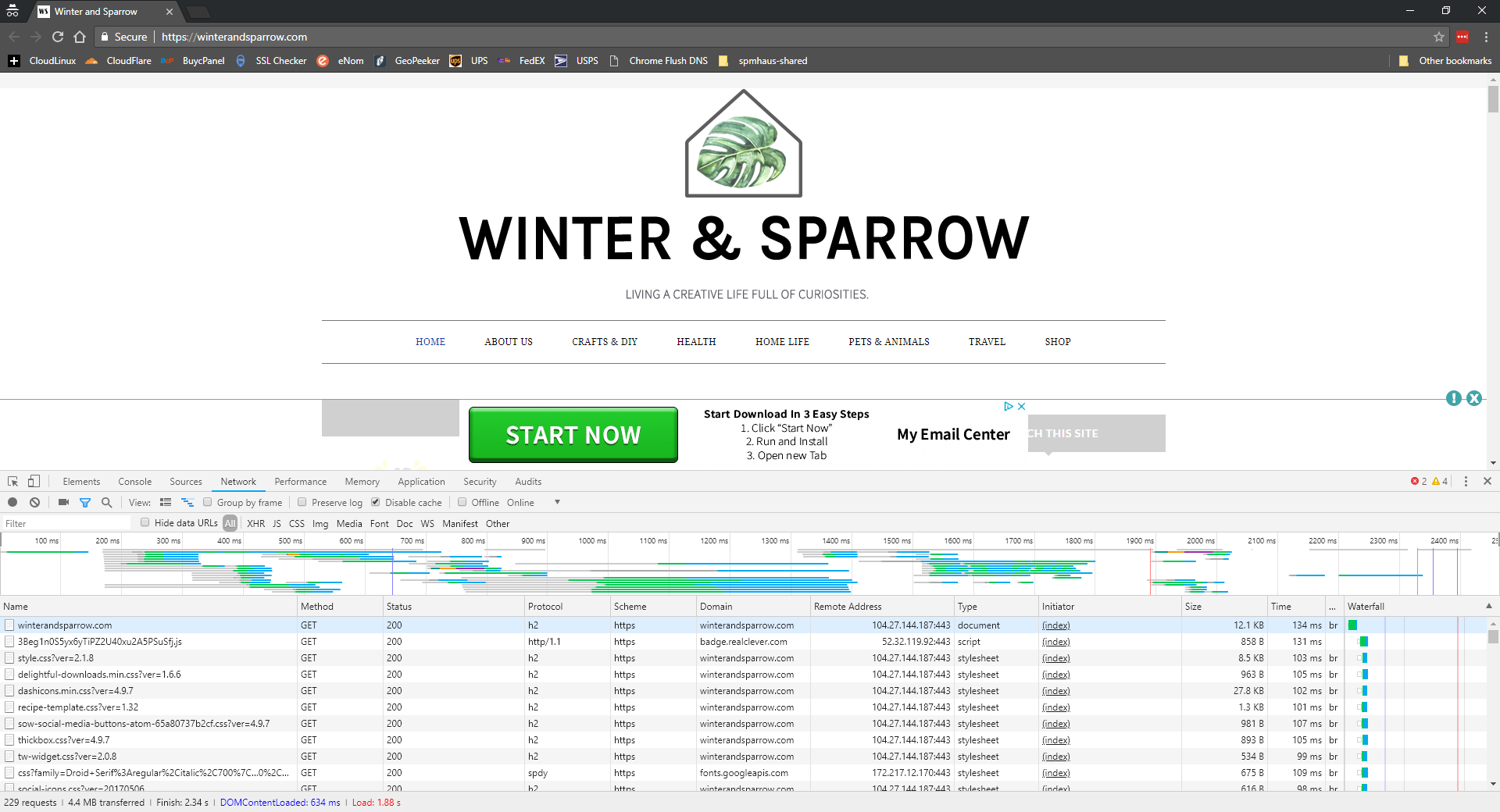 www.winterandsparrow.com Speed Comparison After