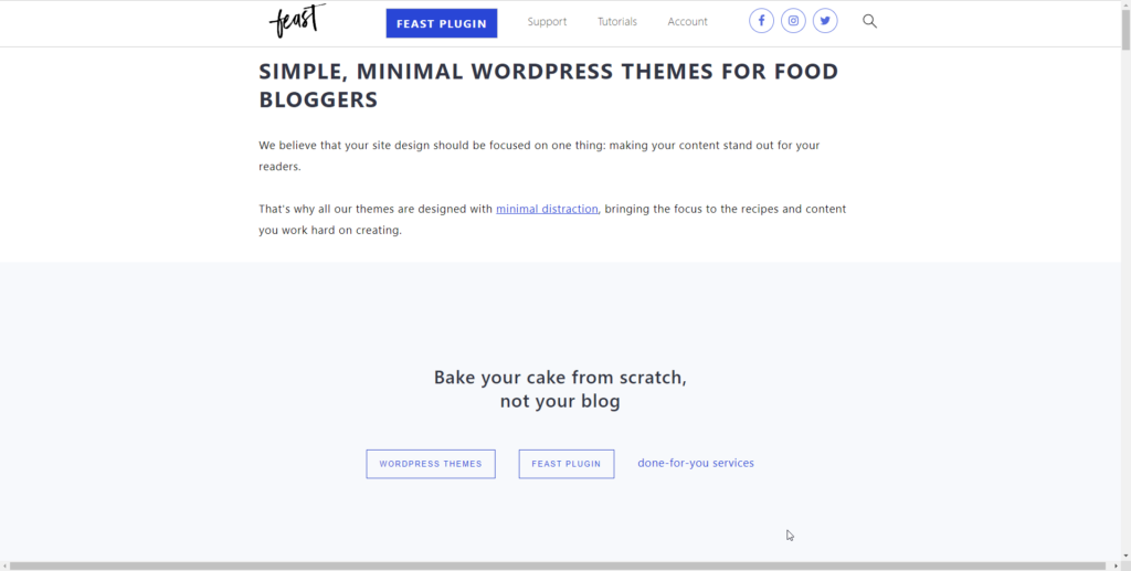Feast Design co., WordPress themes for recipe and food blogs