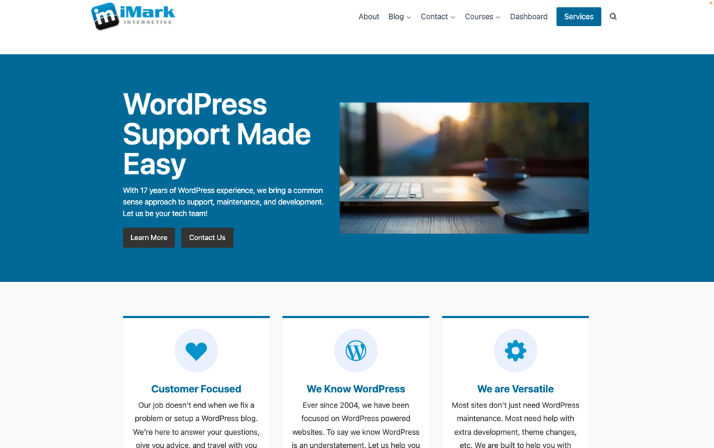 iMark Interactive homepage