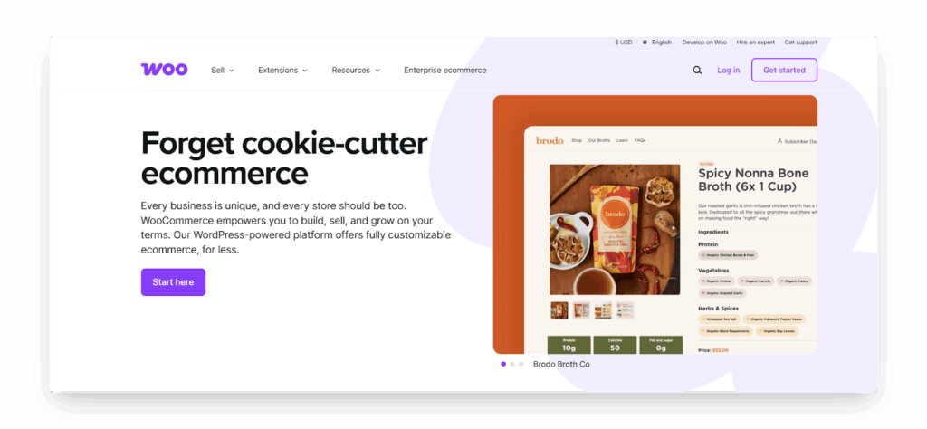 WooCommerce homepage