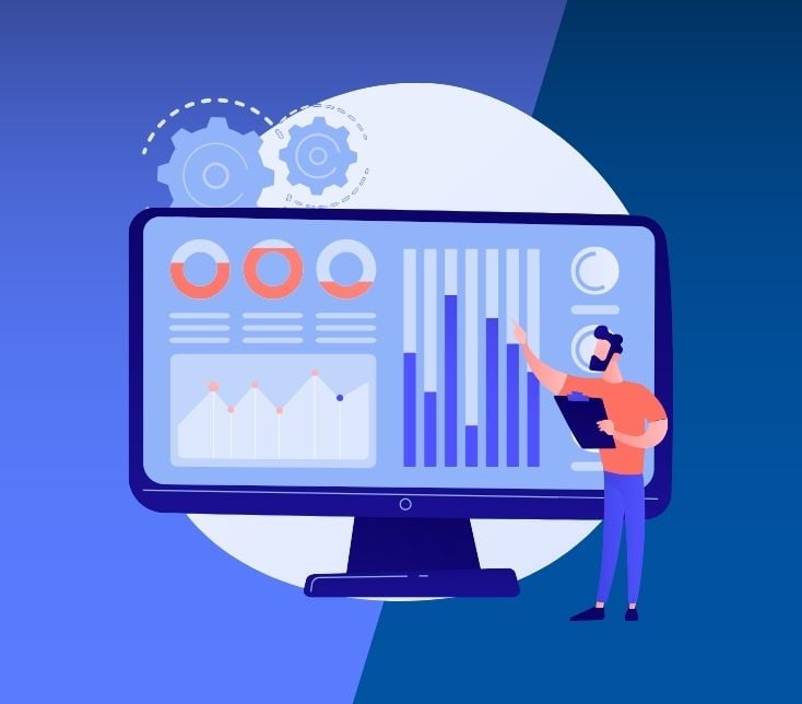 picture of monitor with performance metrics